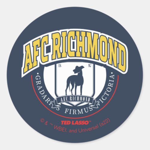 Ted Lasso  AFC Richmond Athletic Circle Badge Classic Round Sticker