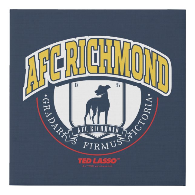 Ted Lasso | AFC Richmond Athletic Circle Badge Faux Canvas Print (Front)