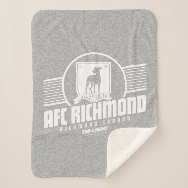 Ted Lasso | AFC Richmond Athletic Stripe Graphic Sherpa Blanket (Front)