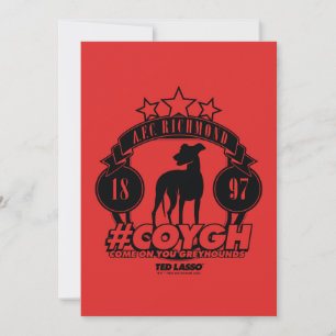 Ted Lasso AFC Richmond #COYGH Note Card