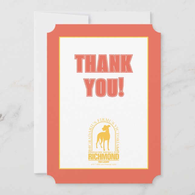 Ted Lasso | AFC Richmond Gold Arched Logo Note Card (Front)