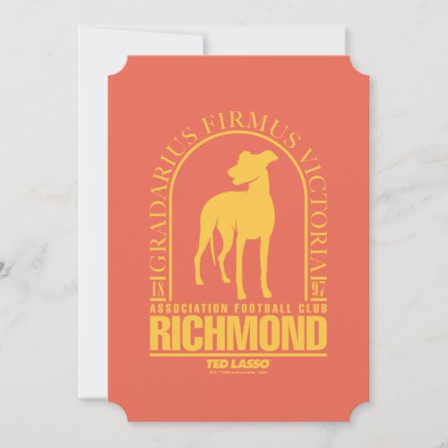 Ted Lasso  AFC Richmond Gold Arched Logo Note Card