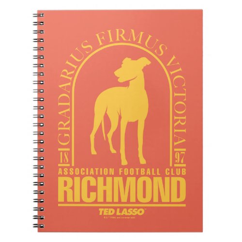 Ted Lasso  AFC Richmond Gold Arched Logo Notebook