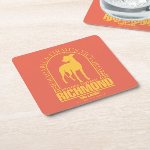 Ted Lasso  AFC Richmond Gold Arched Logo Square Paper Coaster