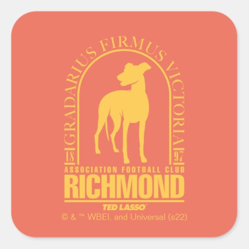 Ted Lasso  AFC Richmond Gold Arched Logo Square Sticker
