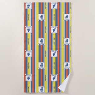 Ted Lasso AFC Richmond Logo Stripe Pattern Beach Towel