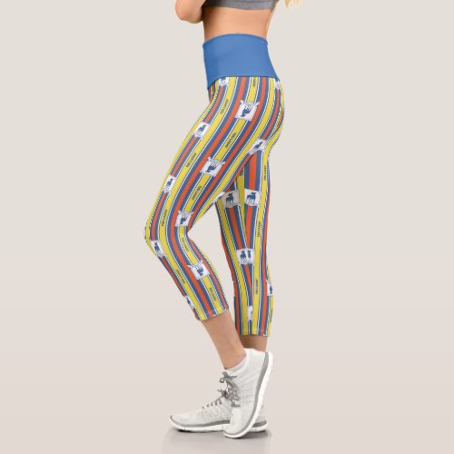 Ted Lasso  AFC Richmond Logo Stripe Pattern Capri Leggings