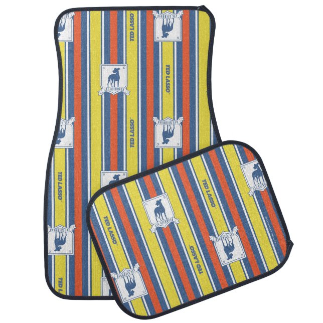 Ted Lasso | AFC Richmond Logo Stripe Pattern Car Floor Mat (Set)