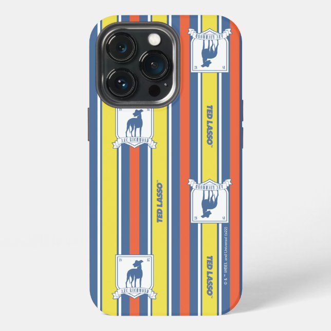 Ted Lasso | AFC Richmond Logo Stripe Pattern Iphone Case (Back)