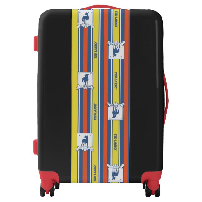 Ted Lasso | AFC Richmond Logo Stripe Pattern Luggage (Front)