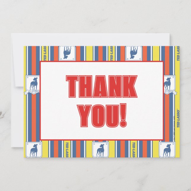 Ted Lasso | AFC Richmond Logo Stripe Pattern Note Card (Front)