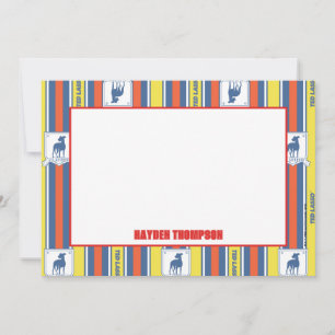 Ted Lasso AFC Richmond Logo Stripe Pattern Note Card