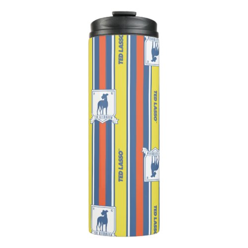 Ted Lasso  AFC Richmond Logo Stripe Pattern Thermal Tumbler