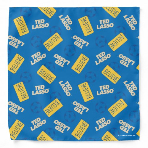 Ted Lasso  Believe Sign and Ball Toss Pattern Bandana
