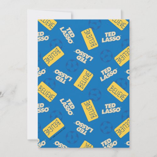 Ted Lasso  Believe Sign and Ball Toss Pattern Note Card