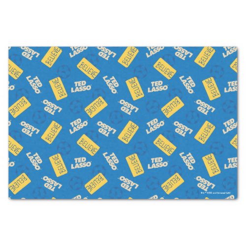 Ted Lasso  Believe Sign and Ball Toss Pattern Tissue Paper