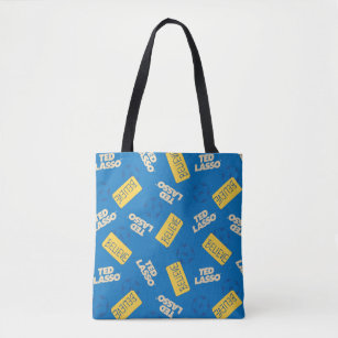 Ted Lasso   Believe Sign and Ball Toss Pattern Tote Bag