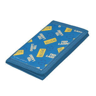 Ted Lasso   Believe Sign and Ball Toss Pattern Tri-fold Wallet