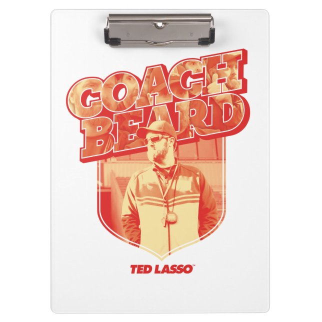 Ted Lasso | Coach Beard Badge Clipboard (Front)