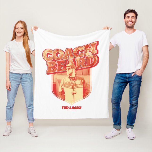 Ted Lasso | Coach Beard Badge Fleece Blanket (In Situ)