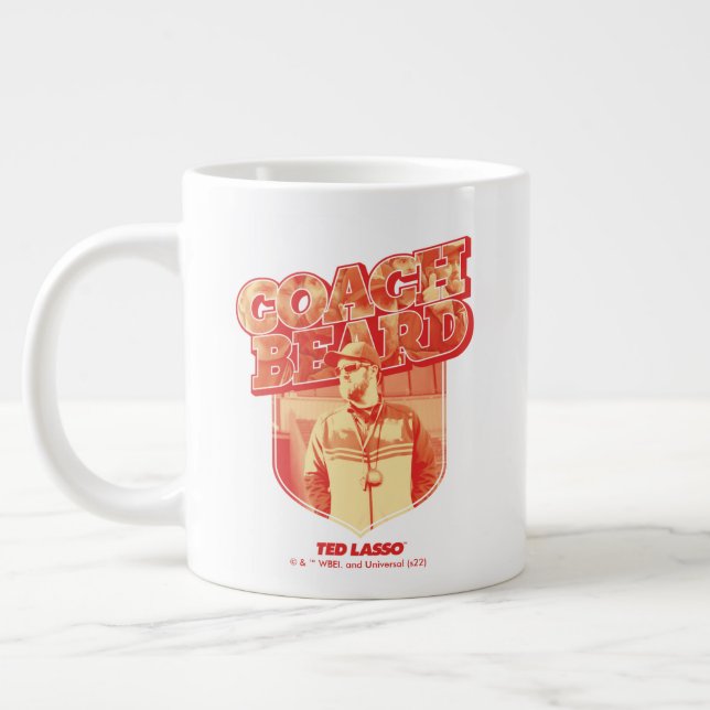 Ted Lasso | Coach Beard Badge Giant Coffee Mug (Left)