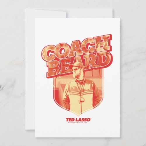 Ted Lasso  Coach Beard Badge Note Card