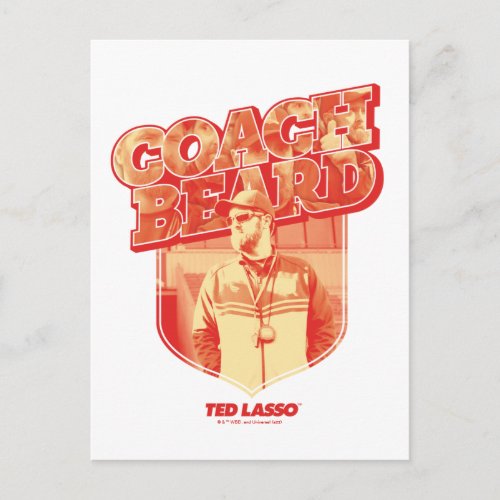 Ted Lasso  Coach Beard Badge Postcard