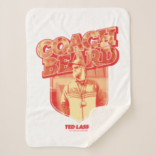 Ted Lasso   Coach Beard Badge Sherpa Blanket