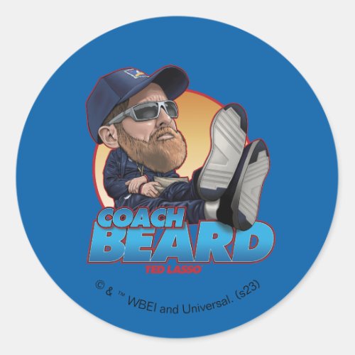 Ted Lasso  Coach Beard Bobblehead Classic Round Sticker