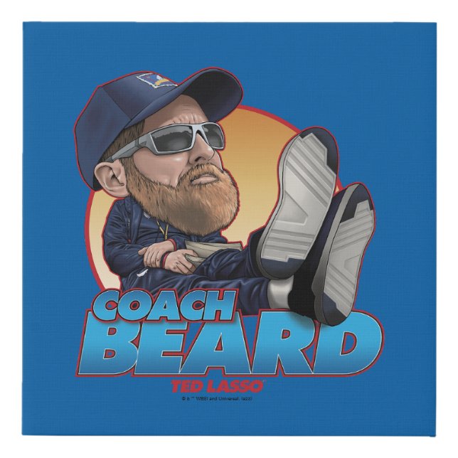 Ted Lasso | Coach Beard Bobblehead Faux Canvas Print (Front)