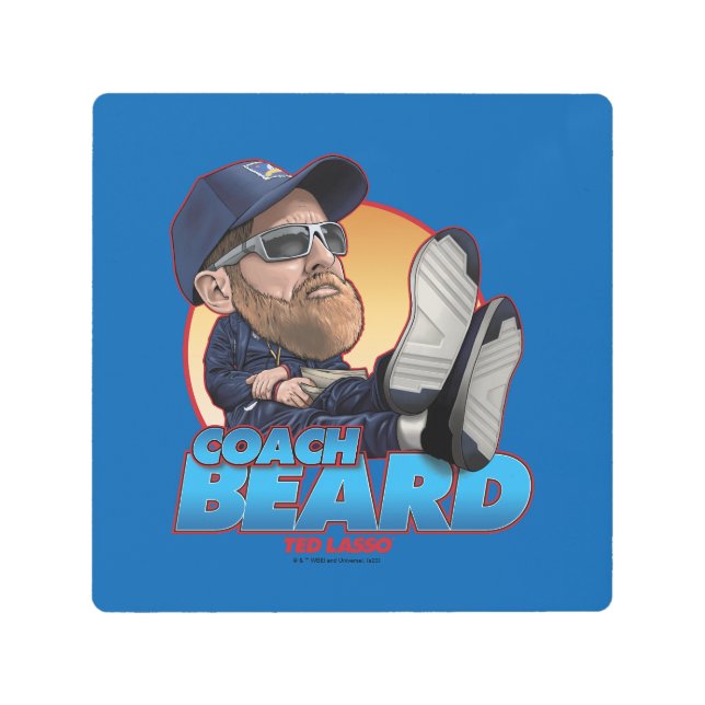 Ted Lasso | Coach Beard Bobblehead Metal Print (Front)