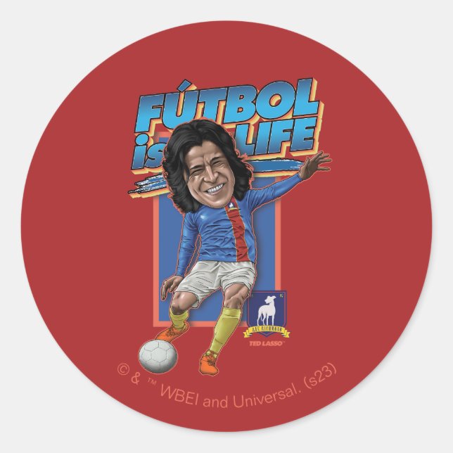 Ted Lasso | Dani Rojas Bobblehad Classic Round Sticker (Front)