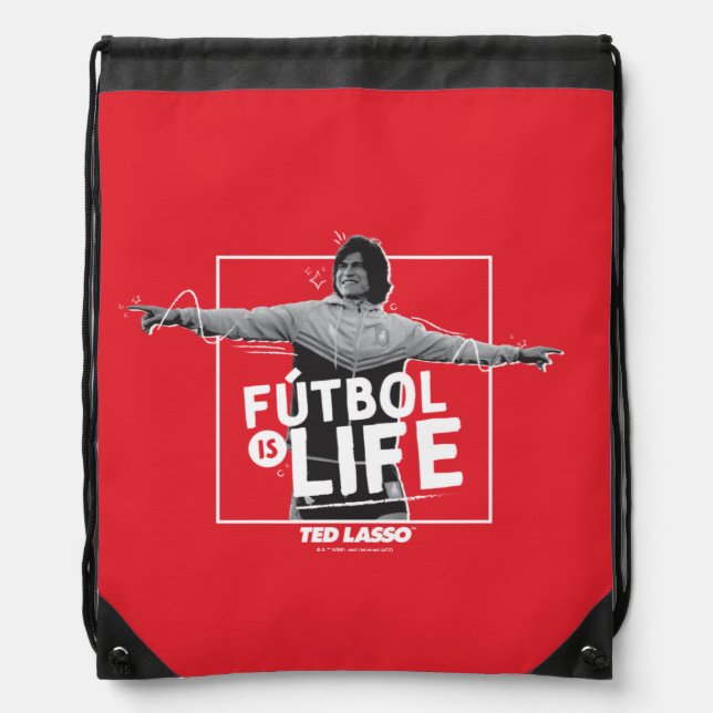 Ted Lasso | Dani Rojas Fútbol is Life Drawstring Bag (Front)
