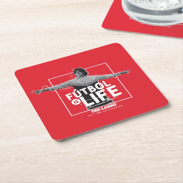 Ted Lasso | Dani Rojas Fútbol is Life Square Paper Coaster (Angled)