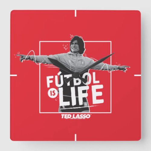 Ted Lasso  Dani Rojas Ftbol is Life Square Wall Clock