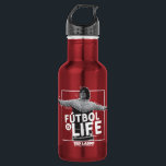 Ted Lasso | Dani Rojas Fútbol is Life Stainless Steel Water Bottle<br><div class="desc">Check out this Dani Rojas photo graphic that reads: Fútbol is Life.</div>