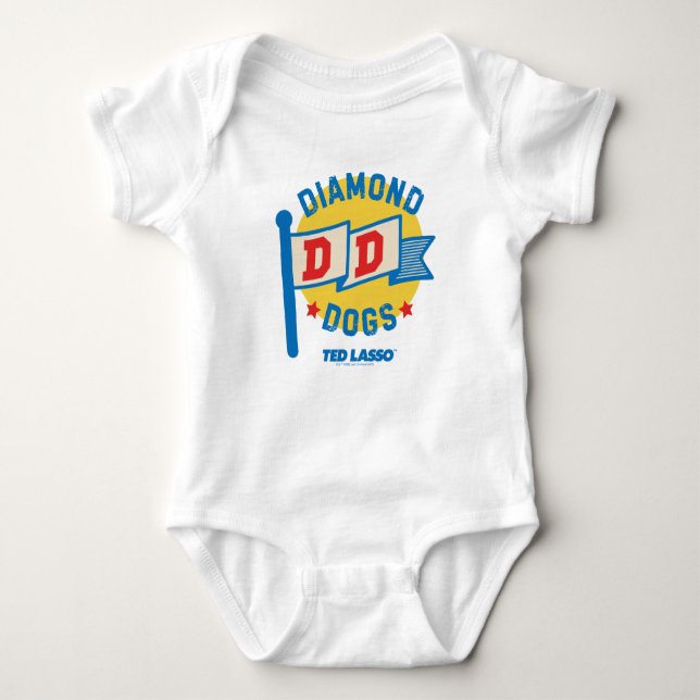 Ted Lasso | Diamond Dogs Pennant Graphic Baby Bodysuit (Front)