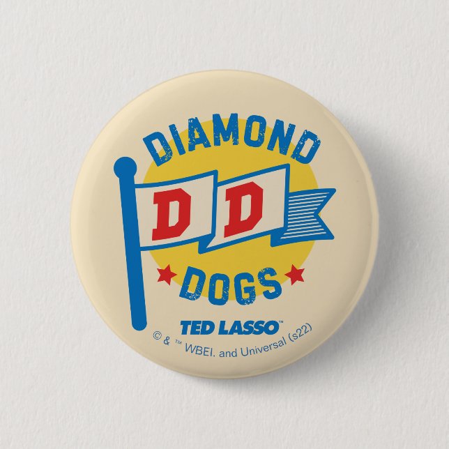 Ted Lasso | Diamond Dogs Pennant Graphic Button (Front)