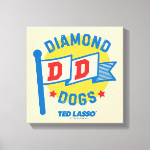 Ted Lasso   Diamond Dogs Pennant Graphic Canvas Print
