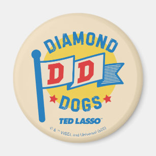 Ted Lasso Diamond Dogs Pennant Graphic Magnet