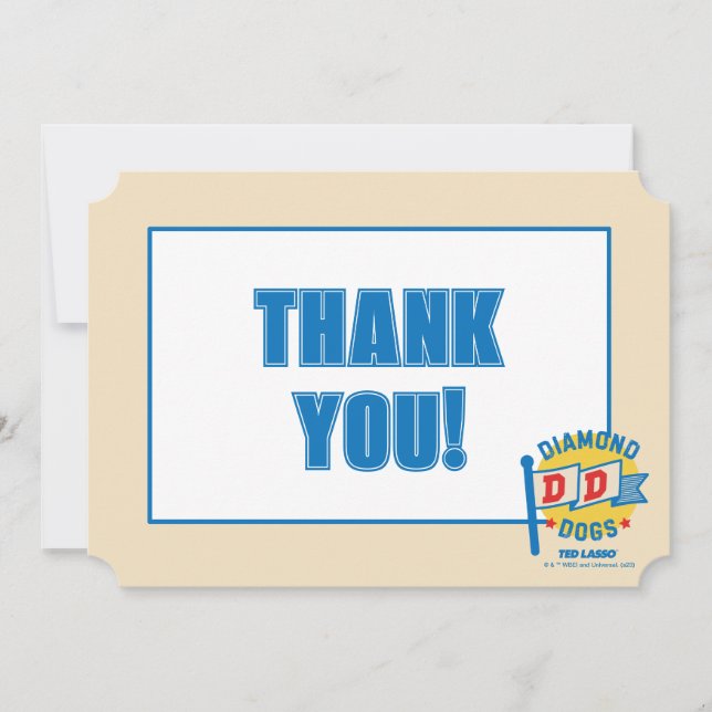 Ted Lasso | Diamond Dogs Pennant Graphic Note Card (Front)