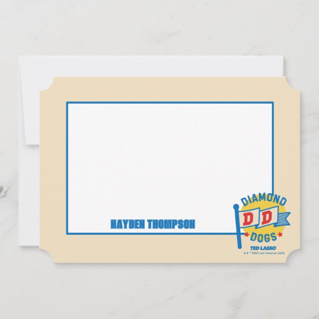 Ted Lasso | Diamond Dogs Pennant Graphic Note Card (Front)