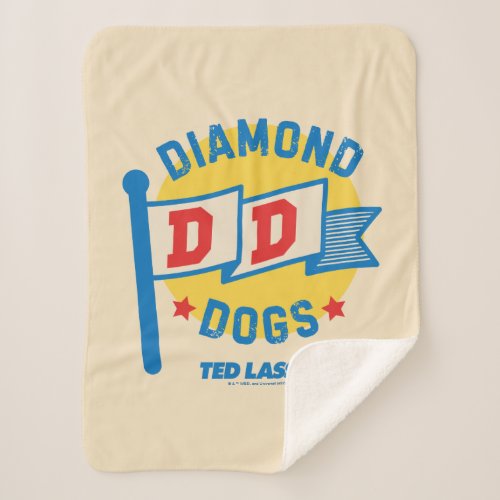 Ted Lasso  Diamond Dogs Pennant Graphic Sherpa Blanket