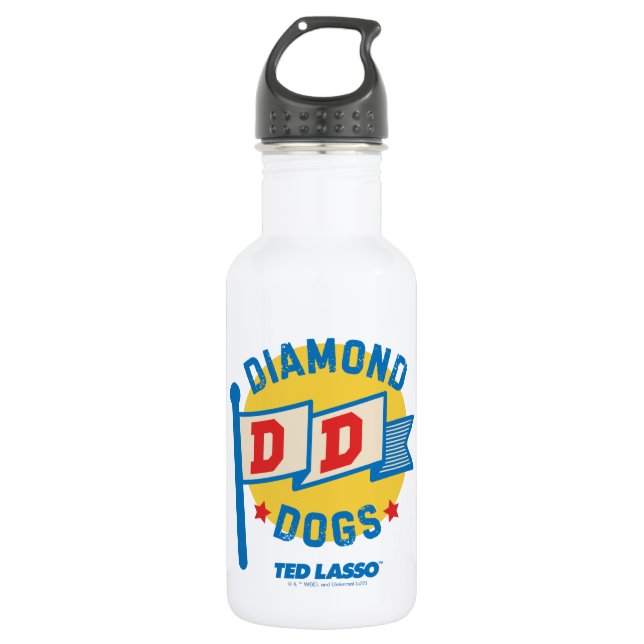 Ted Lasso | Diamond Dogs Pennant Graphic Stainless Steel Water Bottle (Front)