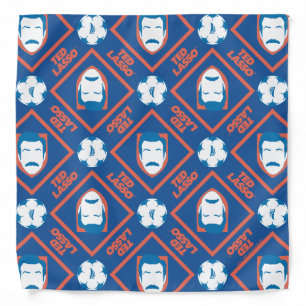 Ted Lasso   Face and Ball Diamond Pattern Bandana