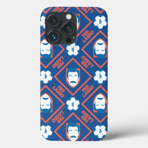 Ted Lasso  Face and Ball Diamond Pattern iPhone 13 Pro Case