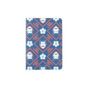 Ted Lasso   Face and Ball Diamond Pattern Passport Holder