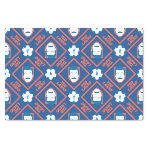 Ted Lasso  Face and Ball Diamond Pattern Tissue Paper