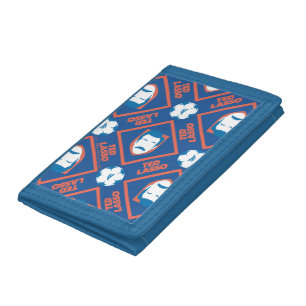 Ted Lasso   Face and Ball Diamond Pattern Tri-fold Wallet