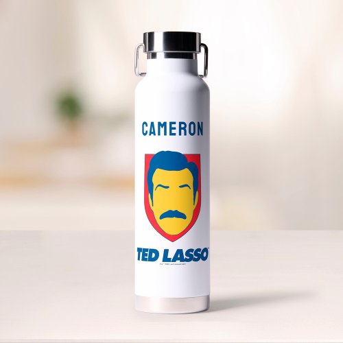 Ted Lasso  Face Icon   Add Your Name Water Bottle
